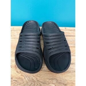 Hoka One One Ora Recovery Slide Sandals Black Mens 8 Womens 10 Foam Comfort Used